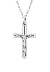 fine little silver delicate cross toddlers necklace